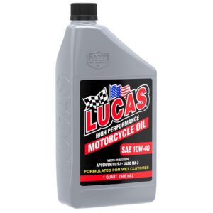 LUCAS HIGH PERFORMANCE CONVENTIONAL MOTORCYCLE OILS – SAE 10W-40 946ML